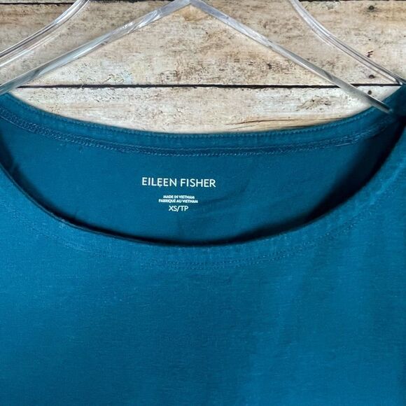 Eileen Fisher Traceable Organic Cotton Jersey Jewel Neck Top XS and Bottom sz Sm - Picture 3 of 7